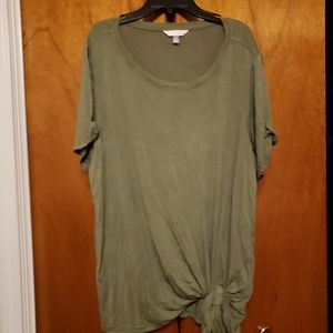 Tetra and sky side tie tee ,olive green 14w